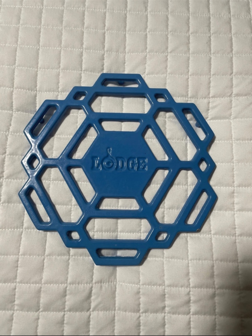 Lodge enamel cast iron Blue Hex Trivet